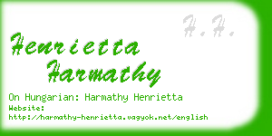 henrietta harmathy business card